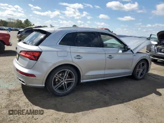 2018 Audi SQ5 with VIN WA1C4BFY8J2107260, listed as a Copart auction lot 52374385 with 53,556 mi miles and Salvage Title. Bid and sale history available at DreamBid. Image 3.