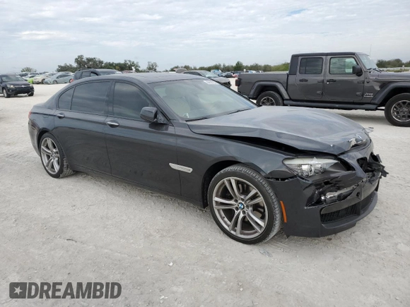 2011 BMW 7 Series 740Li with VIN WBAKB4C53BC574284, listed as a Copart auction lot 86628084 with 77,760 mi miles and Salvage title. Bid and sale history available at DreamBid. Image 4.