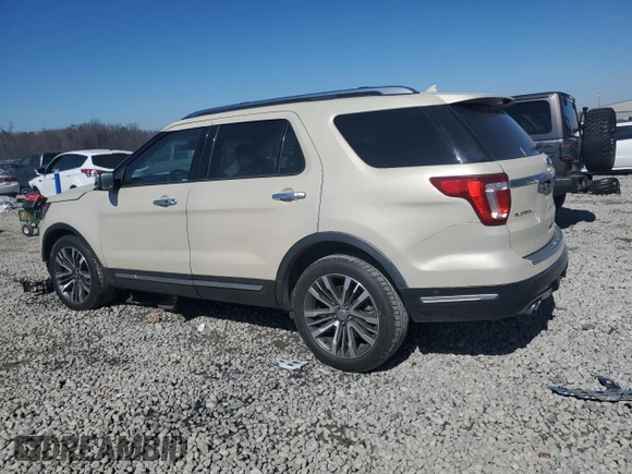 2018 Ford Explorer Platinum with VIN 1FM5K8HT6JGC94280, listed as a Copart auction lot 46307525 with 59,196 mi miles and Salvage Title. Bid and sale history available at carsss.com. Image 2.