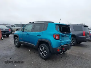 2022 Jeep Renegade Trailhawk with VIN ZACNJDC13NPN57143, listed as a IAAI auction lot 41042785 with 25,040 mi miles and . Bid and sale history available at DreamBid. Image 3.