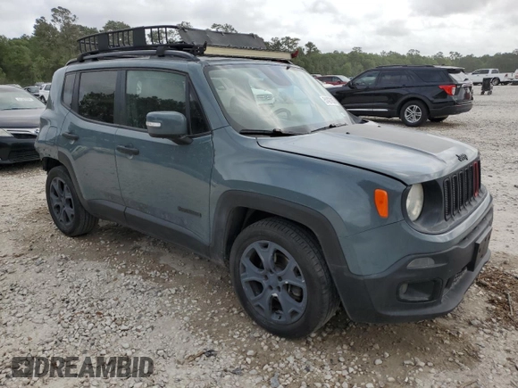 2017 Jeep Renegade Altitude with VIN ZACCJABH7HPG54504, listed as a Copart auction lot 51427835 with 84,050 mi miles and Salvage title. Bid and sale history available at DreamBid. Image 4.