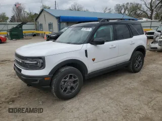 2024 Ford Bronco Sport Badlands z VIN 3FMCR9D90RRF18103, wystawiony jako Copart lot #50738575 z przebiegiem 8 242 mil mil oraz Szkoda całkowita • Salvage title. Historia ofert i sprzedaży dostępna na DreamBid. Obrazek 1.
