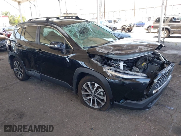 2023 Toyota Corolla Cross XLE with VIN 7MUDAAAG8PV072030, listed as a IAAI auction lot 42397573 with 6,584 mi miles and . Bid and sale history available at DreamBid. Image 1.