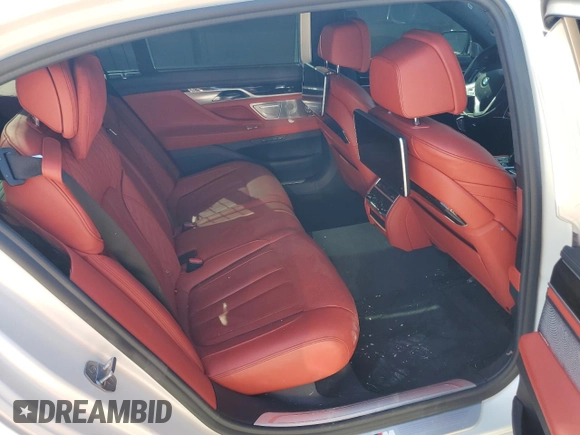 2019 BMW 7 Series 750i with VIN WBA7F0C5XKGM25348, listed as a Copart auction lot 46537485 with 54,365 mi miles and Salvage title. Bid and sale history available at DreamBid. Image 10.