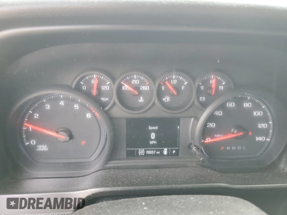2019 Chevrolet Silverado 1500 Work Truck with VIN 1GCRYAEH3KZ277969, listed as a Copart auction lot 50386125 with 70,657 mi miles and Salvage Title. Bid and sale history available at DreamBid. Image 9.