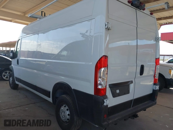 2023 Ram ProMaster Cargo with VIN 3C6LRVDG9PE571633, listed as a IAAI auction lot 41849318 with 23,554 mi miles. Bid and sale history available at carsss.com. Image 3.