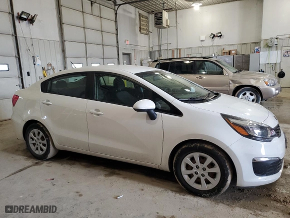 2016 Kia Rio LX with VIN KNADM4A33G6695262, listed as a Copart auction lot 47264985 with 125,765 mi miles and Salvage Title. Bid and sale history available at carsss.com. Image 4.