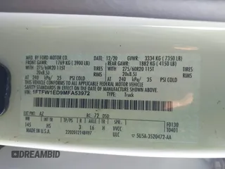2021 Ford F-150 XL с VIN 1FTFW1ED9MFA53972, выставлен на аукционе IAAI как лот 42079647 с пробегом 30 413 миль миль и . История ставок и продаж доступна на DreamBid. Изображение 9.