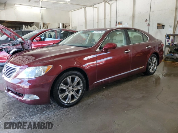 2008 Lexus LS 460 with VIN JTHBL46F485068592, listed as a Copart auction lot 60266575 with 137,014 mi miles and Salvage title. Bid and sale history available at DreamBid. Image 1.