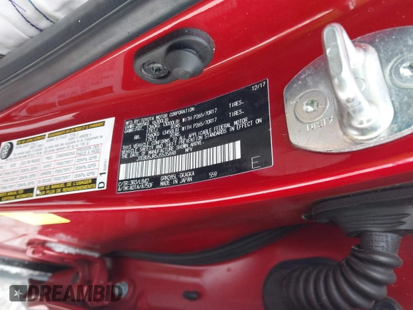 2018 Toyota 4Runner SR5 with VIN JTEBU5JR5J5535848, listed as a IAAI auction lot 41405864 with 112,214 mi miles and . Bid and sale history available at DreamBid. Image 9.