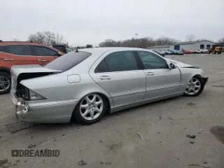 2004 Mercedes-Benz S-Class 4.3L with VIN WDBNG83J34A393060, listed as a Copart auction lot 44951755 with 0 mi miles and Salvage Title. Bid and sale history available at carsss.com. Image 3.