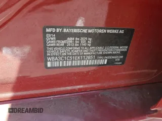 2014 BMW 3 Series 328i z VIN WBA3C1C51EK112851, wystawiony jako Copart lot #51550345 z przebiegiem Nie podano mil oraz Szkoda całkowita • Salvage title. Historia ofert i sprzedaży dostępna na DreamBid. Obrazek 12.
