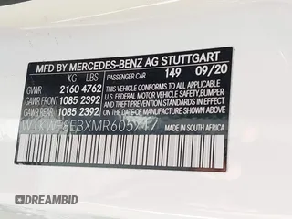 2021 Mercedes-Benz C 300 with VIN W1KWF8EBXMR605717, listed as a IAAI auction lot 41793290 with Not provided miles and . Bid and sale history available at DreamBid. Image 9.