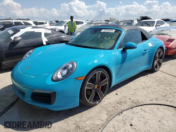 2018 Porsche 911 Carrera S with VIN WP0CB2A98JS147303, listed as a Copart auction lot 73758284 with Not Provided miles and Non Repairable. Bid and sale history available at carsss.com. Image 1.