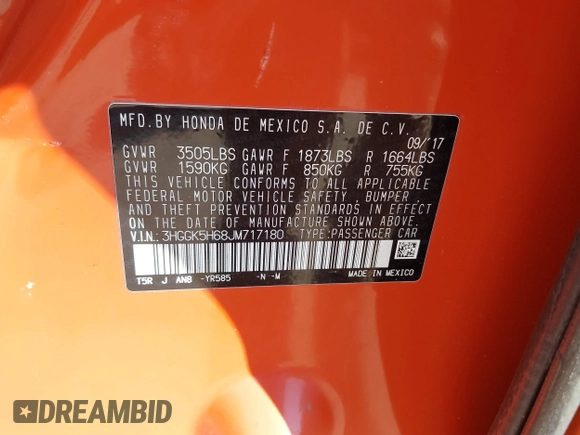 2018 Honda Fit Sport with VIN 3HGGK5H68JM717180, listed as a IAAI auction lot 41751424 with 35,011 mi miles. Bid and sale history available at carsss.com. Image 9.