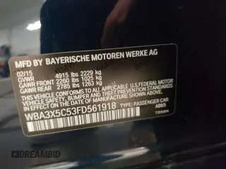 2015 BMW 3 Series 328i Gran Turismo xDrive with VIN WBA3X5C53FD561918, listed as a Copart auction lot 56798165 with 102,423 mi miles and Salvage title. Bid and sale history available at DreamBid. Image 12.
