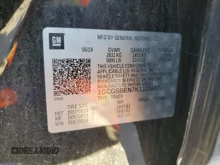 2019 Chevrolet Colorado 2WD Work Truck with VIN 1GCGSBEN7K1333897, listed as a Copart auction lot 80414244 with 81,715 mi miles and Salvage title. Bid and sale history available at DreamBid. Image 15.