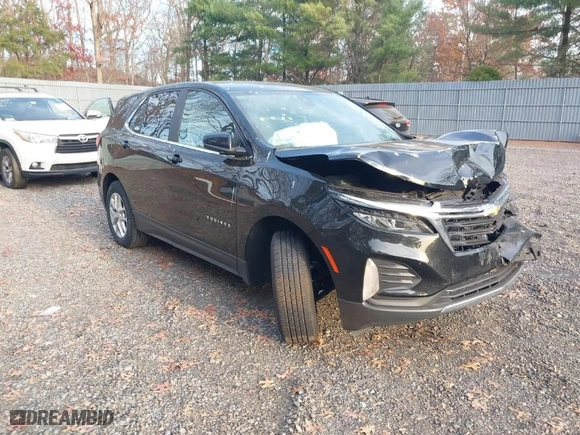 2023 Chevrolet Equinox LT with VIN 3GNAXUEG3PL241259, listed as a IAAI auction lot 40833921 with 34,057 mi miles. Bid and sale history available at carsss.com. Image 1.