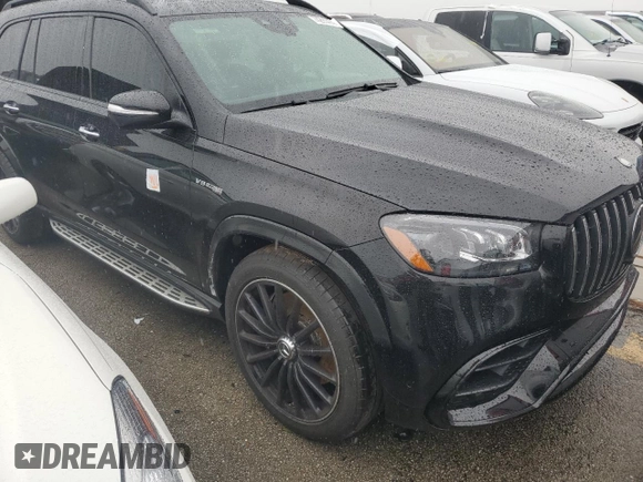 2024 Mercedes-Benz GLS 63 AMG with VIN 4JGFF8KE3RB198439, listed as a Copart auction lot 74292474 with 2,108 mi miles and Non repairable. Bid and sale history available at DreamBid. Image 4.