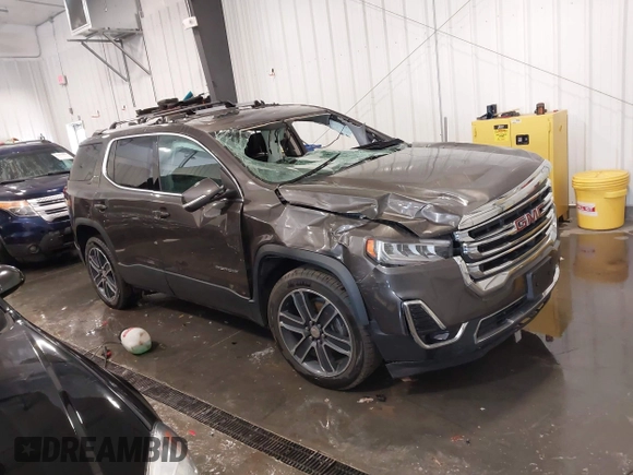 2020 GMC Acadia SLT with VIN 1GKKNULS8LZ154037, listed as a IAAI auction lot 42061743 with 54,657 mi miles and . Bid and sale history available at DreamBid. Image 1.