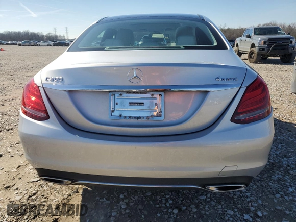 2015 Mercedes-Benz C-Class C 300 Luxury with VIN 55SWF4KB2FU001898, listed as a Copart auction lot 45596695 with 53,411 mi miles and Salvage Title. Bid and sale history available at carsss.com. Image 6.
