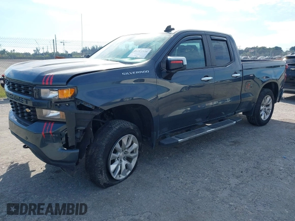2020 Chevrolet Silverado 1500 Custom with VIN 1GCRWBEH9LZ112585, listed as a IAAI auction lot 41213320 with 59,432 mi miles. Bid and sale history available at carsss.com. Image 2.
