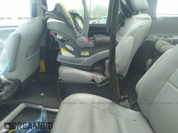 2015 Toyota Sienna XLE with VIN 5TDYK3DC2FS569246, listed as a IAAI auction lot 27475275 with 49,089 mi miles. Bid and sale history available at carsss.com. Image 8.