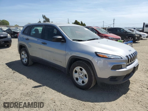2017 Jeep Cherokee Sport with VIN 1C4PJMAB8HW605363, listed as a Copart auction lot 53917035 with 66,747 mi miles and Salvage Title. Bid and sale history available at carsss.com. Image 4.