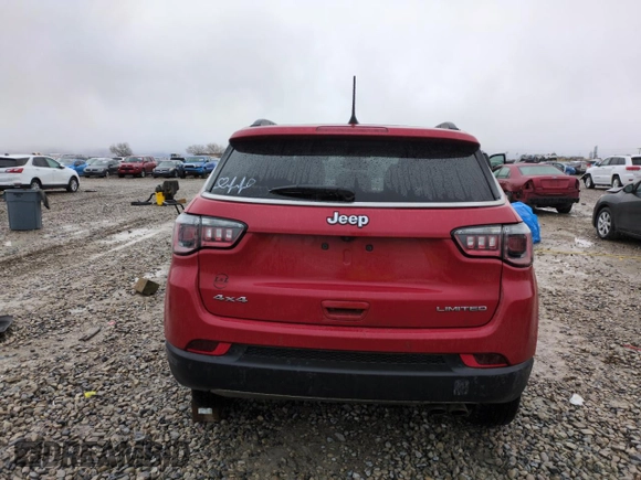 2021 Jeep Compass Limited with VIN 3C4NJDCB0MT527990, listed as a Copart auction lot 44637765 with 76,095 mi miles and Salvage Title. Bid and sale history available at carsss.com. Image 6.