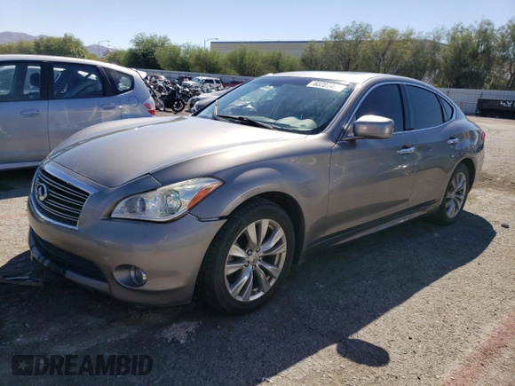 2012 Infiniti M with VIN JN1BY1AP8CM333534, listed as a Copart auction lot 68281463 with 124,182 mi miles and Salvage Title. Bid and sale history available at carsss.com. Image 1.