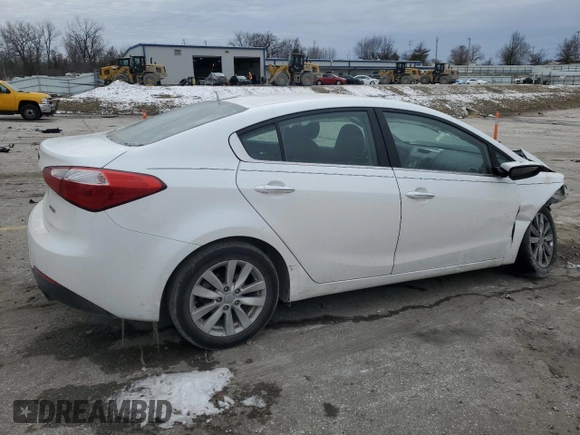 2014 Kia Forte EX with VIN KNAFX4A89E5114846, listed as a Copart auction lot 45282095 with 106,451 mi miles and Salvage Title. Bid and sale history available at carsss.com. Image 3.