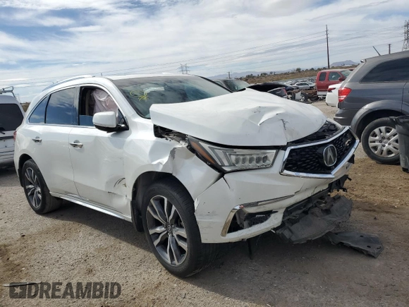 2019 Acura MDX Advance with VIN 5J8YD3H91KL002077, listed as a Copart auction lot 45039805 with Not Provided miles and Salvage Title. Bid and sale history available at DreamBid. Image 4.