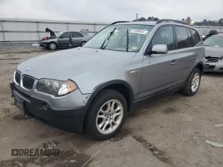 2005 BMW X3 2.5i with VIN WBXPA73465WC50680, listed as a Copart auction lot 81836634 with 0 mi miles and Salvage Title. Bid and sale history available at carsss.com. Image 1.
