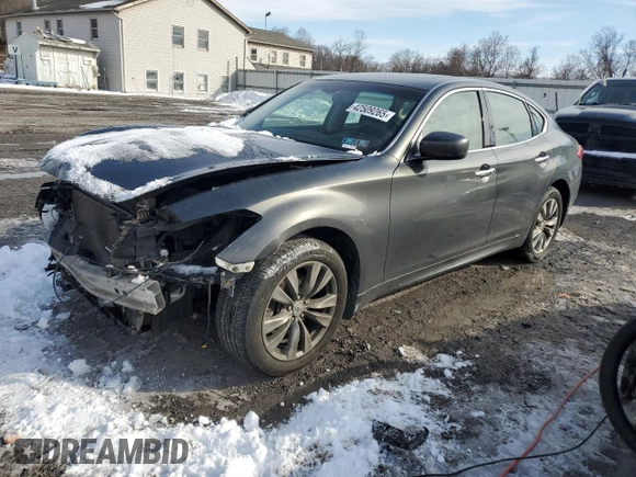 2013 Infiniti M z VIN JN1BY1AR0DM601124, wystawiony jako Copart lot #42509265 z przebiegiem 107 719 mil mil oraz Szkoda całkowita • Salvage title. Historia ofert i sprzedaży dostępna na DreamBid. Obrazek 1.
