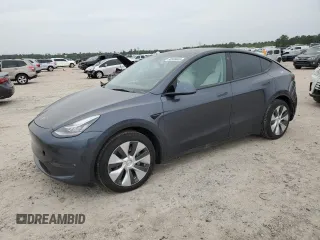 2022 Tesla Model Y Long Range with VIN 7SAYGDEE1NF315198, listed as a Copart auction lot 50399005 with 33,357 mi miles and Salvage Title. Bid and sale history available at DreamBid. Image 1.