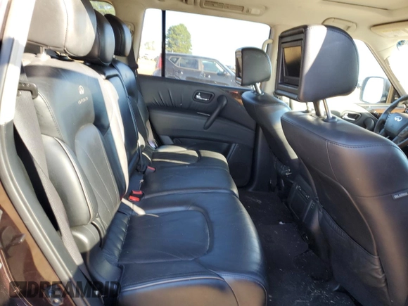 2012 Infiniti QX56 8-passenger with VIN JN8AZ2ND0C9716421, listed as a Copart auction lot 80701904 with 124,124 mi miles and Clean Title. Bid and sale history available at carsss.com. Image 11.
