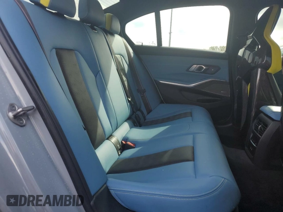 2022 BMW M3 Competition xDrive with VIN WBS43AY09NFM97744, listed as a Copart auction lot 72728864 with 7,724 mi miles and Salvage title. Bid and sale history available at DreamBid. Image 10.