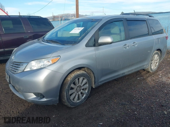 2017 Toyota Sienna LE with VIN 5TDJZ3DC9HS168079, listed as a IAAI auction lot 41175845 with 98,585 mi miles. Bid and sale history available at carsss.com. Image 17.