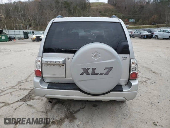 2005 Suzuki XL7 LX with VIN JS3TX92V654108114, listed as a Copart auction lot 81158564 with 130,384 mi miles and Salvage title. Bid and sale history available at DreamBid. Image 6.