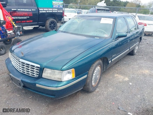 1999 Cadillac DeVille DHS with VIN 1G6KE54Y9XU766791, listed as a IAAI auction lot 42005553 with 140,515 mi miles. Bid and sale history available at carsss.com. Image 2.