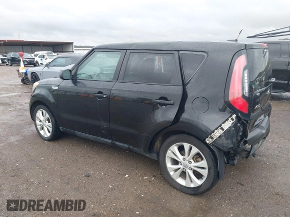 2015 Kia Soul + with VIN KNDJP3A58F7779613, listed as a IAAI auction lot 41944453 with 196,196 mi miles. Bid and sale history available at carsss.com. Image 3.