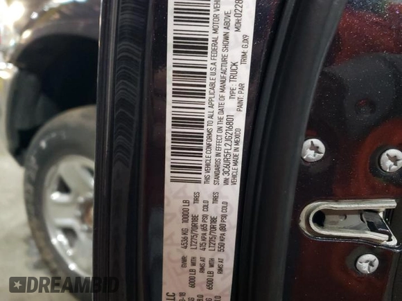 2017 Ram 2500 Laramie with VIN 3C6UR5FL9HG615781, listed as a Copart auction lot 75595173 with 0 mi miles and Salvage Title. Bid and sale history available at carsss.com. Image 12.