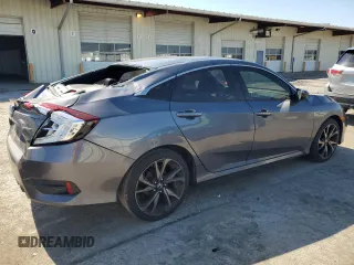 2019 Honda Civic Sport with VIN 2HGFC2F80KH565567, listed as a Copart auction lot 52384625 with 89,947 mi miles and Salvage title. Bid and sale history available at DreamBid. Image 3.