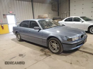 2001 BMW 7 Series 740iL with VIN WBAGH83481DP23753, listed as a Copart auction lot 75543864 with 116,265 mi miles and Clean Title. Bid and sale history available at carsss.com. Image 4.