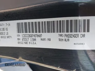 2015 Chrysler 200 S with VIN 1C3CCCBG6FN570407, listed as a IAAI auction lot 41958314 with 155,938 mi miles and . Bid and sale history available at carsss.com. Image 9.
