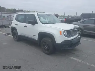 2018 Jeep Renegade Sport with VIN ZACCJBAB1JPH94427, listed as a IAAI auction lot 41900517 with 37,968 mi miles. Bid and sale history available at carsss.com. Image 1.