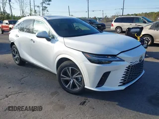 2025 Lexus RX with VIN 2T2BBMCA5SC069754, listed as a IAAI auction lot 41736947 with 355 mi miles. Bid and sale history available at carsss.com. Image 1.