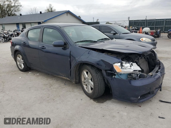 2014 Dodge Avenger SXT with VIN 1C3CDZCB4EN163493, listed as a Copart auction lot 82009014 with 103,428 mi miles and Salvage title. Bid and sale history available at DreamBid. Image 4.