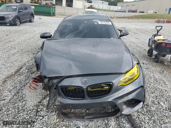 2017 BMW M2 with VIN WBS1H9C58HV886696, listed as a Copart auction lot 73016354 with 58,823 mi miles and Salvage Title. Bid and sale history available at carsss.com. Image 5.