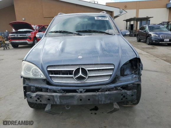 2005 Mercedes-Benz M-Class 5.0L with VIN 4JGAB75E75A541376, listed as a Copart auction lot 66738504 with NaN miles and Salvage Title. Bid and sale history available at carsss.com. Image 5.